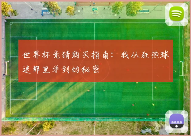 世界杯竞猜购买指南：我从狂热球迷那里学到的秘密